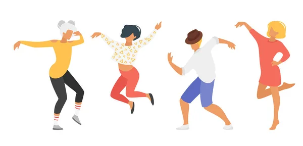 Силуэт танцующих людей — стоковый вектор