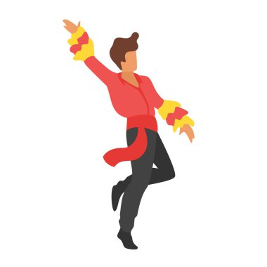 Karnaval dansçı siluet.