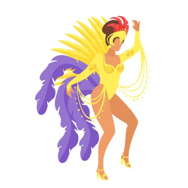 Karnaval dansçı siluet.