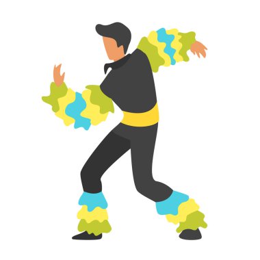 Karnaval dansçı siluet.