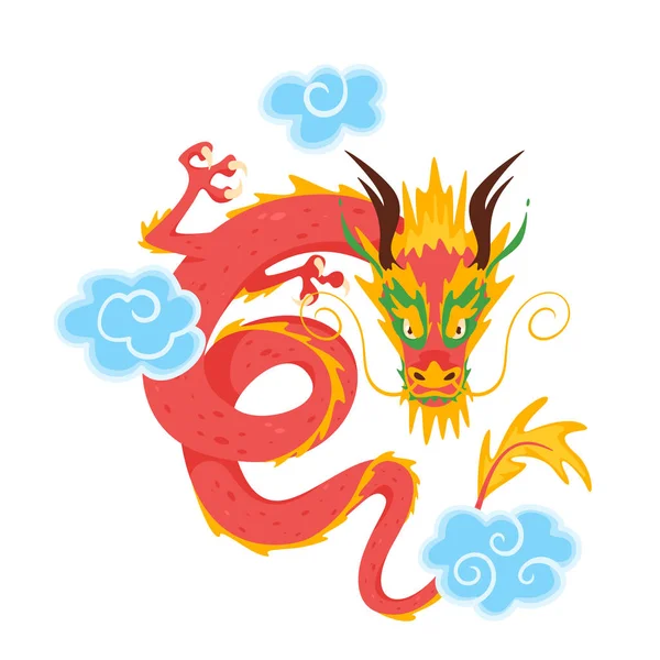 Çin geleneksel ejderhası. — Stok Vektör