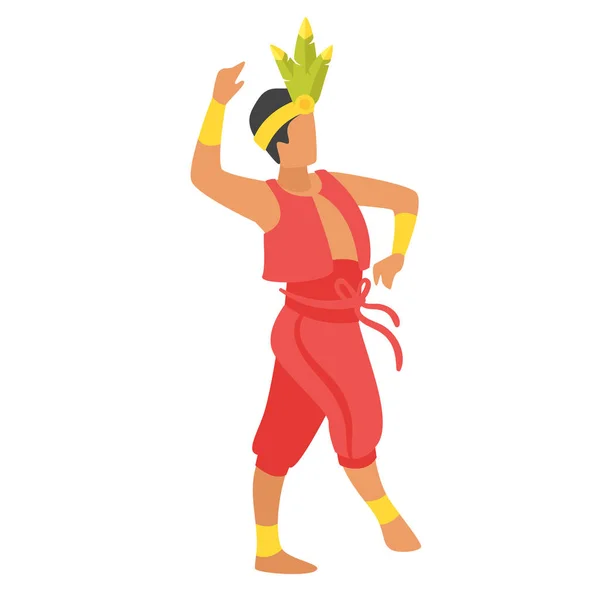 Carnaval danser silhouet. — Stockvector