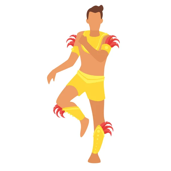 Carnival dancer silhouette. — Stock Vector