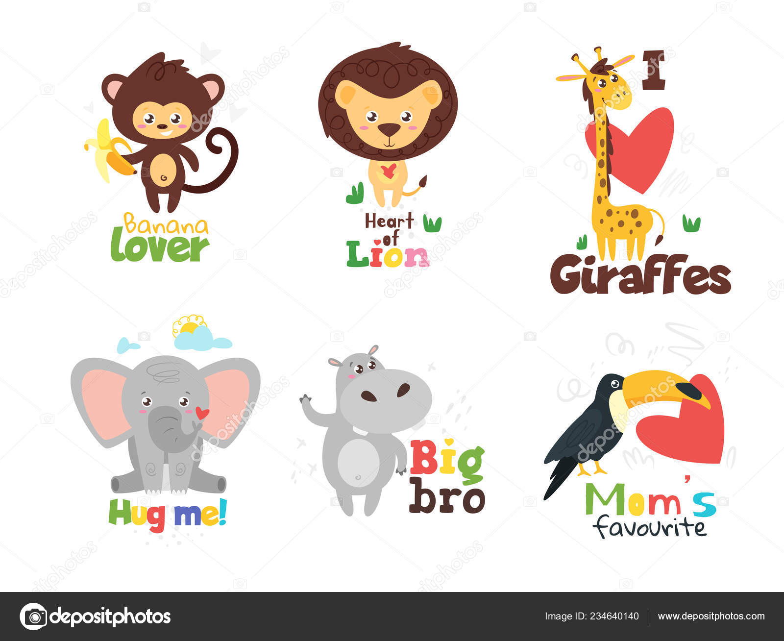 Jungle Animal T Shirt Design Stock Vector Image By C Tkronalter9 Gmail Com 234640140