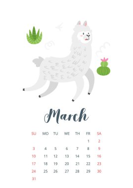 aylık takvim 2019 yılı