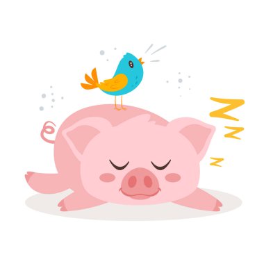 sevimli pembe domuz.