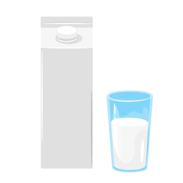 Melk pictogram op witte achtergrond — Stockvector