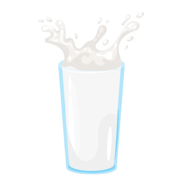 Melk pictogram op witte achtergrond — Stockvector