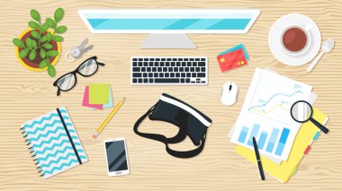 Ofis işyeri Üstten Görünüm