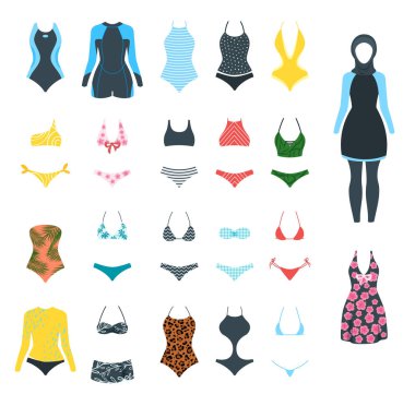 Vektör bayan mayo ayarla