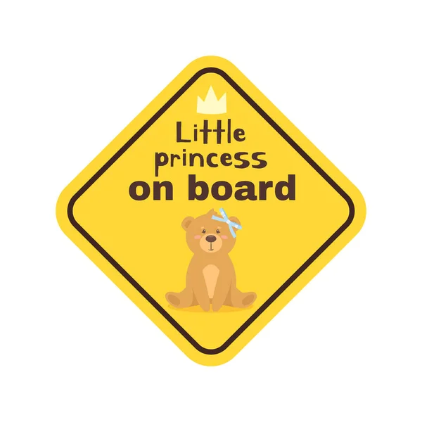 Bambino a bordo cartello di sicurezza — Vettoriale Stock
