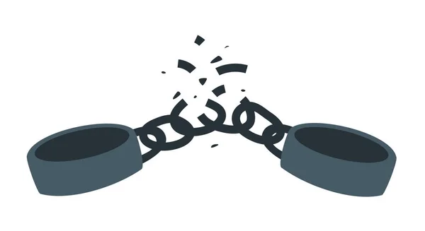 Broken chains vector — Stock Vector