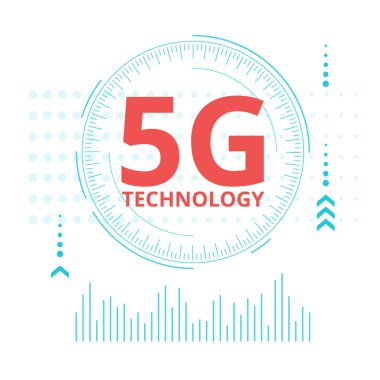 5g teknoloji vektör web afiş şablonu