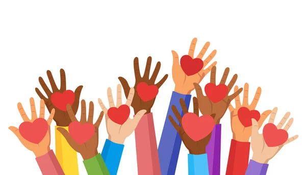 Voluntary and donation flat vector illustration