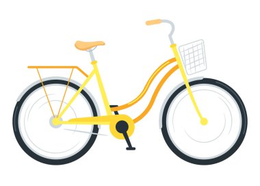 Utility bisiklet düz vektör illüstrasyon