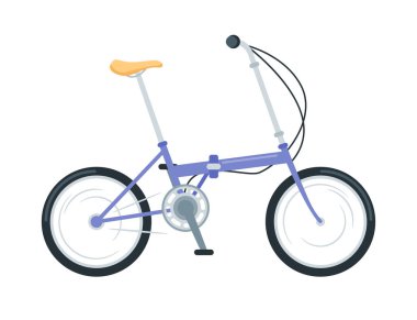 Katlanır bisiklet düz vektör illüstrasyon