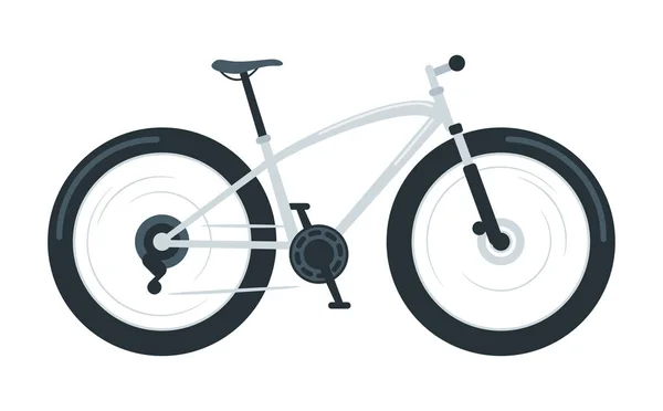 Fat bike flat vector illustration — Stock Vector