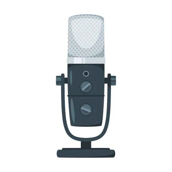 Illustrazione vettoriale piatta del microfono professionale — Vettoriale Stock