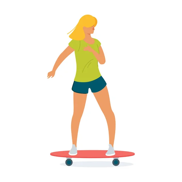 Skater tabla de montar, skateboard ilustración vector de dibujos animados — Archivo Imágenes Vectoriales
