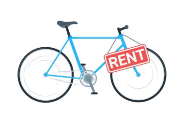 Bisiklet kiralama iş vektör illüstrasyon