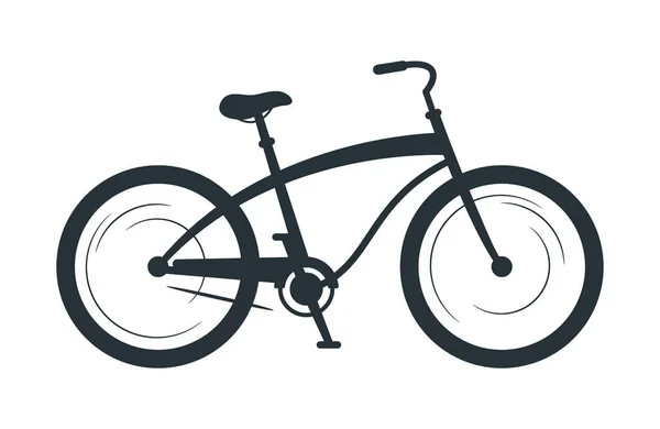 Crucero bicicleta silueta vector ilustración — Vector de stock