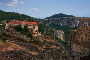 Büyük Varlaam Manastırı, Meteora Manastırı 'nın kompleksinde. Teselya gibi. Yunanistan. UNESCO Dünya Mirasları Listesi.