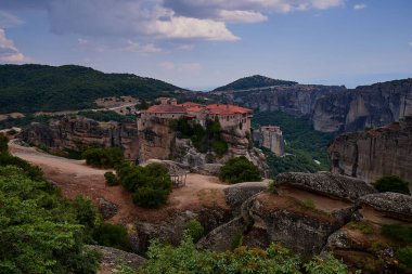 Büyük Varlaam Manastırı, Meteora Manastırı 'nın kompleksinde. Teselya gibi. Yunanistan. UNESCO Dünya Mirasları Listesi.