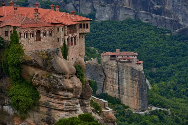 stock image Great  Monastery of Varlaam at the complex of Meteora monasteries. Thessaly. Greece. UNESCO World Heritage List.