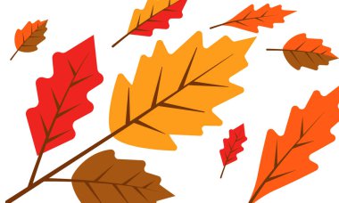 Sonbahar geldi. Vektör illüstrasyonu 