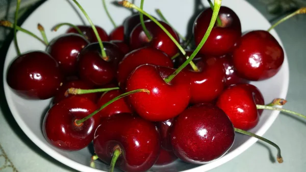 Fresh Cherries Close — Stock Photo, Image