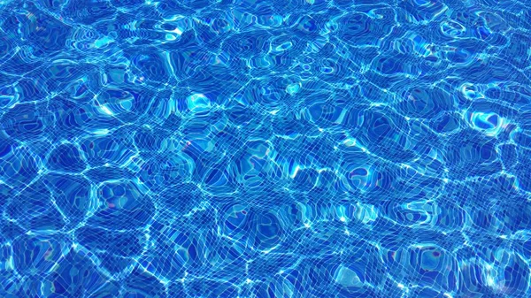 Absztrakt Kék Víz Medencében Egy Hullám Háttér — Stock Fotó