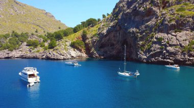 Yatlar, defne, Sa Calobra, Mallorca (Mallorca), İspanya