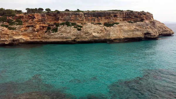 Rotskust Baai Met Turquoise Water Mallorca Spanje — Stockfoto
