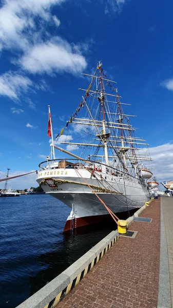 Gdynia Poland June 2020 Polish Sailing Ship Dar Pomorza Waterfront — 图库照片