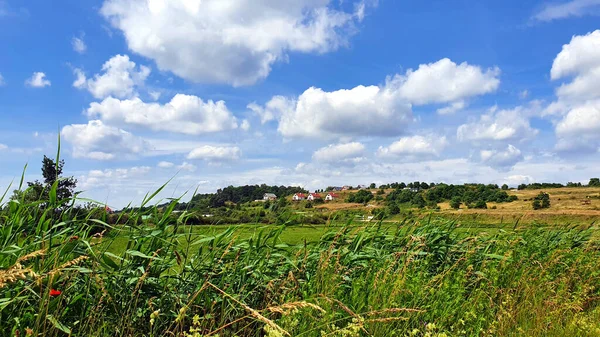 Польский Сельский Пейзаж Облачный День — стоковое фото