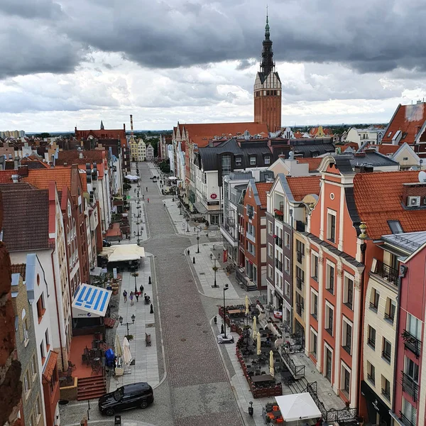 Elblag Poland July 2020 Old Town Elblag Seen Market Gate — стокове фото