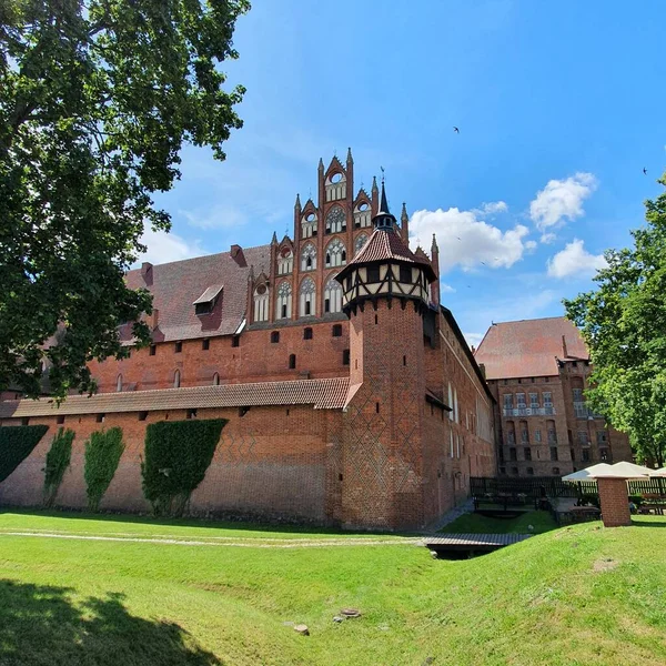 Stěny Teutonského Hradu Malborku Polsko — Stock fotografie
