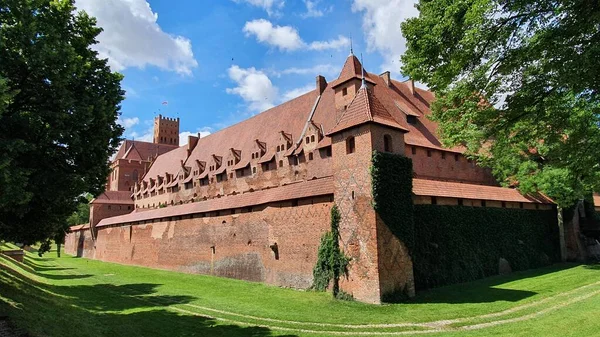 波兰Malbork条顿城堡城墙 — 图库照片