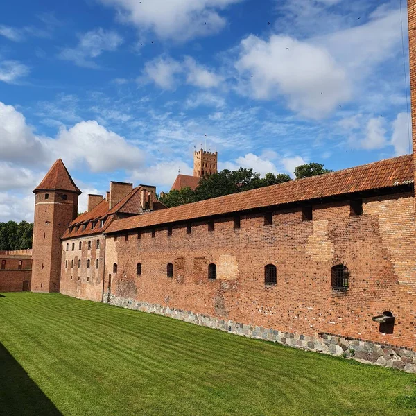 Muren Van Het Teutoonse Kasteel Malbork Polen — Stockfoto