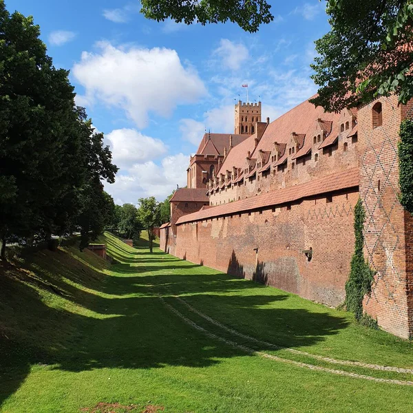 Mura Del Castello Teutonico Malbork Polonia — Foto Stock