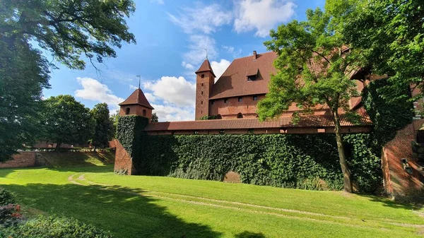 Murallas Del Castillo Teutónico Malbork Polonia — Foto de Stock