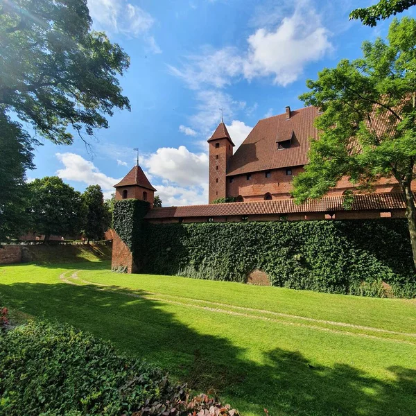 Murallas Del Castillo Teutónico Malbork Polonia — Foto de Stock