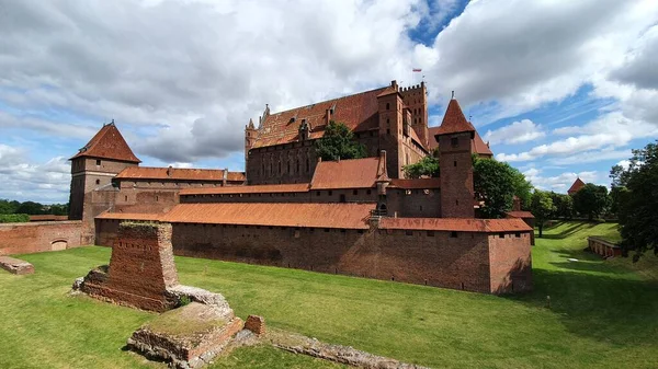 Murallas Del Castillo Teutónico Malbork Polonia — Foto de Stock