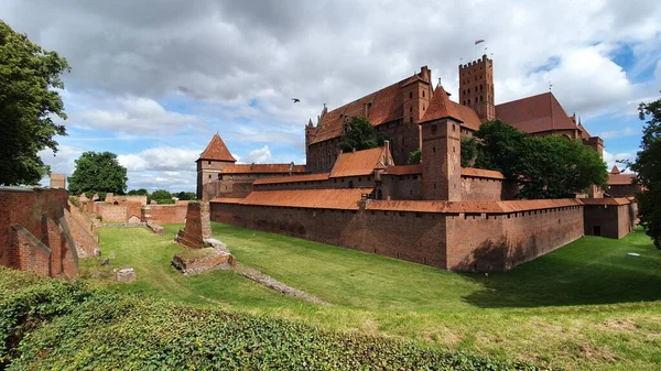 Stěny Teutonského Hradu Malborku Polsko — Stock fotografie