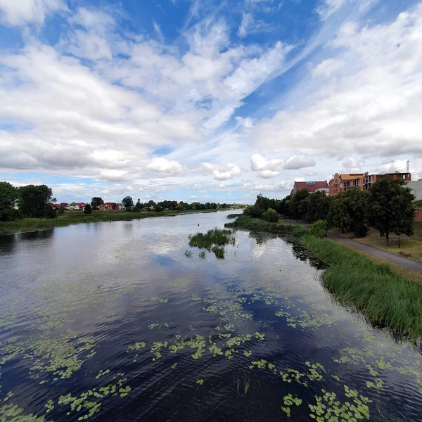 Junto Río Nogat Malbork Polonia — Foto de Stock