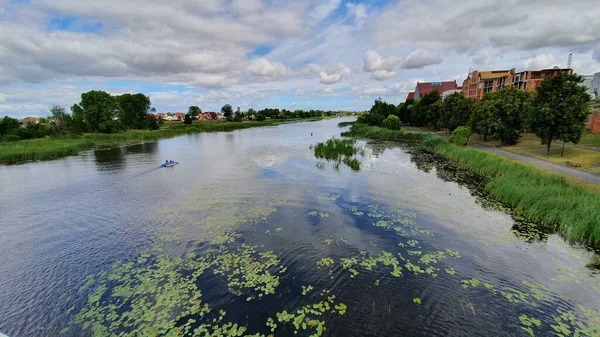Junto Río Nogat Malbork Polonia — Foto de Stock