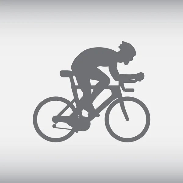 自転車ベクトルイラストに乗るスポーツマン — ストックベクタ