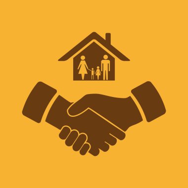 ev ve el vektör simgesi