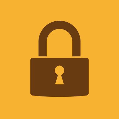 basit kilit vektör simgesi