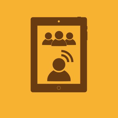 Video konferans vektör simgesi